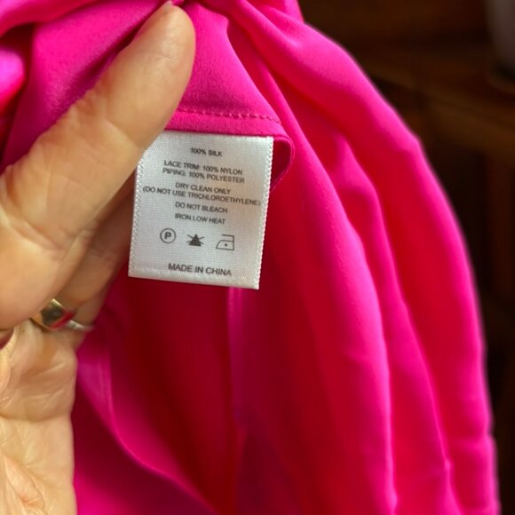 Silk hot-pink slip dress - Dannijo - Picture 5 of 6